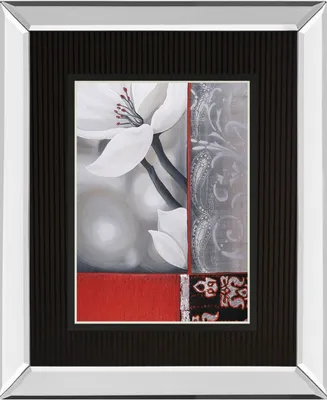 Classy Art Bohemia Flora White by Jasmin Zara Copley Mirror Framed Print Wall Art, 34" x 40"