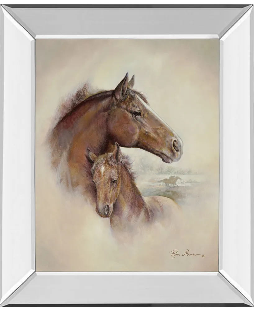 Classy Art Race Horse Ii by Roane Manning Mirror Framed Print Wall Art, 22" x 26"