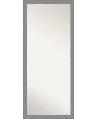 Amanti Art Brushed Framed Floor/Leaner Full Length Mirror, 27.5" x 63.50"