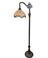 Amora Lighting Tiffany Style Jeweled Reading Floor Lamp