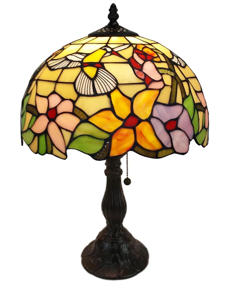 Amora Lighting Tiffany Style Hummingbird Design Table Lamp