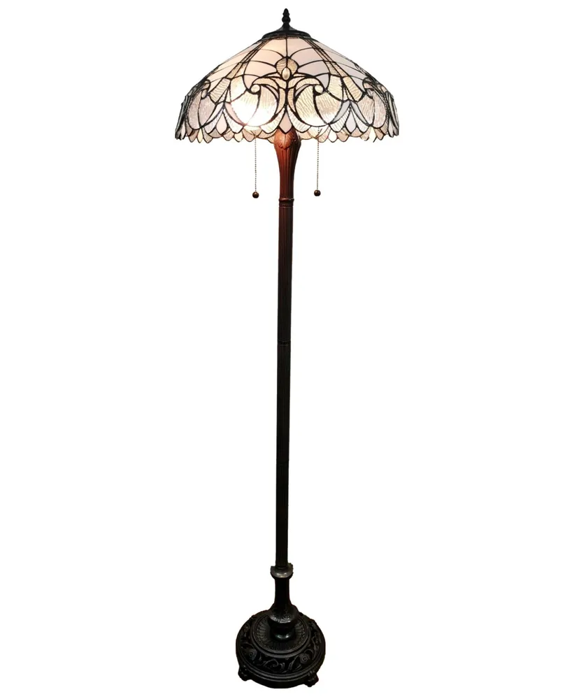 Amora Lighting Tiffany Style Floral Floor Lamp