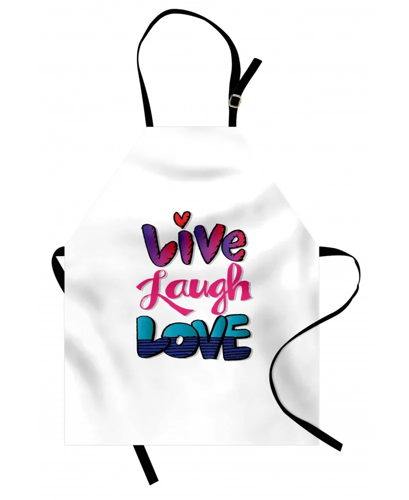 Ambesonne Live Laugh Love Apron