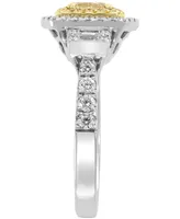 Effy Hematian Diamond Halo Ring (1-5/8 ct. t.w.) in 18k Gold & White Gold