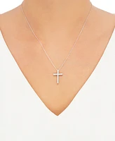 241 Wear It Both Ways Diamond Cross Pendant Necklace (1/2 ct. t.w.) in 14k White Gold