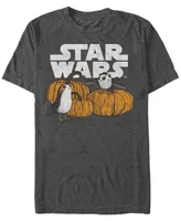Star Wars Men's Pumpkin Patch Porg Short Sleeve T-Shirt