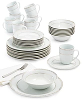 Fitz and Floyd Gold Serif 32-Piece Dinnerware Set, Service For 8