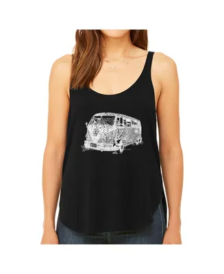 La Pop Art Women's Premium Word Flowy Tank Top- The 70's