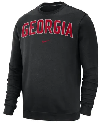 Nike Men's Georgia Bulldogs Club Fleece Crewneck Sweatshirt