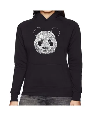La Pop Art Women's Word Hooded Sweatshirt -Panda