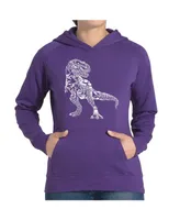 La Pop Art Women's Word Hooded Sweatshirt -Dino Pics