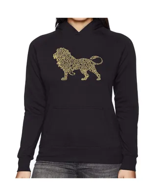 La Pop Art Women's Word Hooded Sweatshirt -Lion