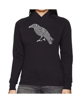 La Pop Art Women's Word Hooded Sweatshirt -Edgar Allen Poe's The Raven