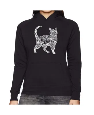 La Pop Art Women's Word Hooded Sweatshirt - Cat