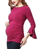 Kimi + Kai Andrea Maternity Ruched Top