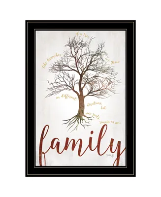 Trendy Decor 4U Family Tree by Marla Rae, Ready to hang Framed print, Black Frame, 15" x 21"