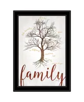 Trendy Decor 4U Family Tree by Marla Rae, Ready to hang Framed print, Black Frame, 15" x 21"