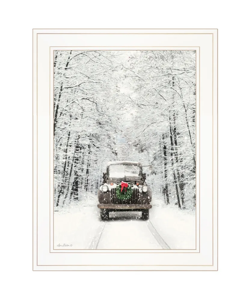 Trendy Decor 4U Antique Christmas by Lori Deiter, Ready to hang Framed Print, White Frame, 15" x 19"