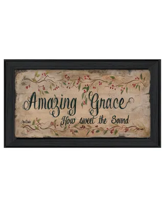 Trendy Decor 4U Amazing Grace By Gail Eads, Printed Wall Art, Ready to hang, Black Frame, 20" x 9"