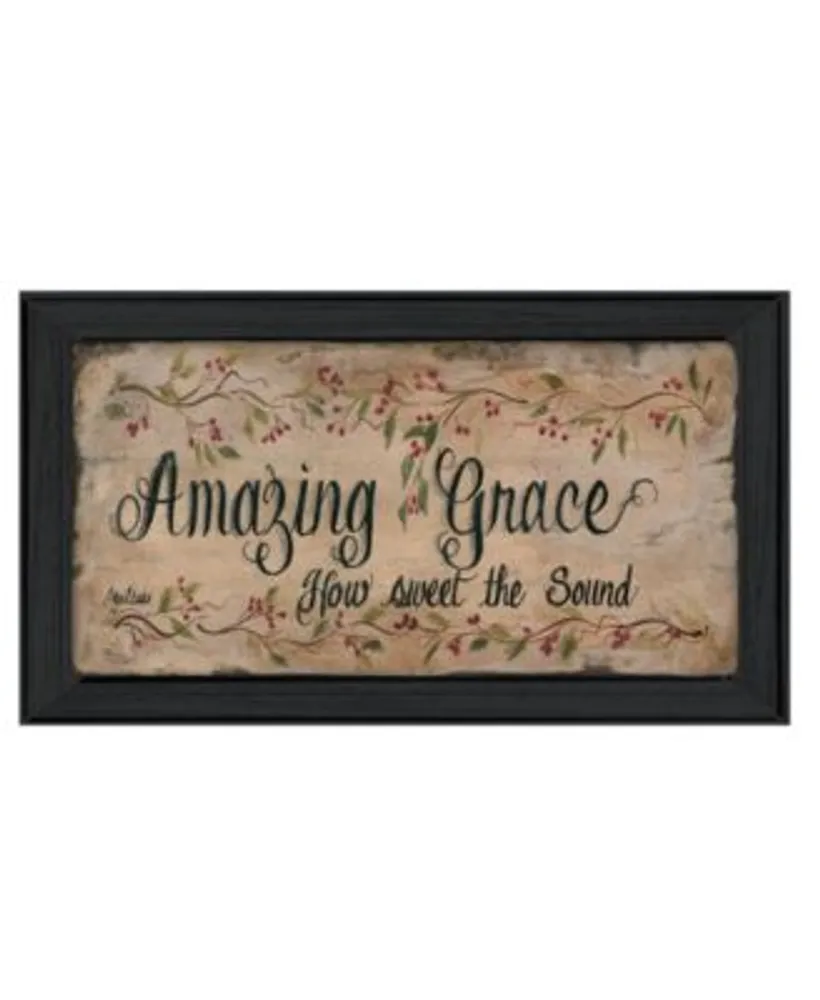 Trendy Decor 4u Amazing Grace By Gail Eads Printed Wall Art Ready To Hang Black Frame Collection