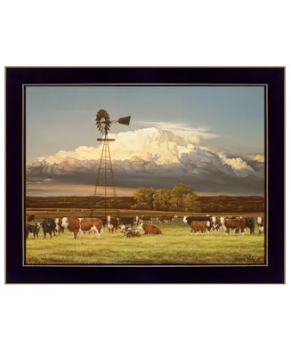 Trendy Decor 4U Summer Pastures by Bonnie Mohr, Ready to hang Framed Print, Black Frame, 18" x 14"
