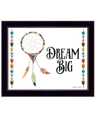 Trendy Decor 4U Dream Big By Susan Boyer, Printed Wall Art, Ready to hang, Black Frame, 18" x 14"