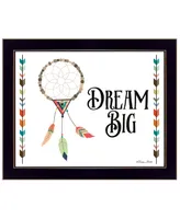 Trendy Decor 4U Dream Big By Susan Boyer, Printed Wall Art, Ready to hang, Black Frame, 18" x 14"