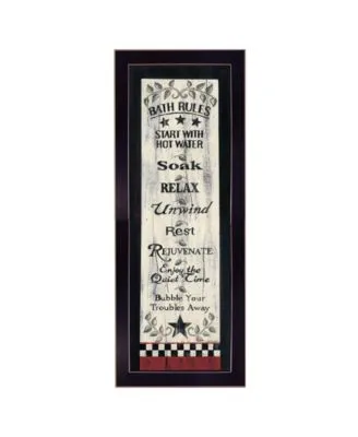 Trendy Decor 4u Bath Rules By Linda Spivey Printed Wall Art Ready To Hang Collection