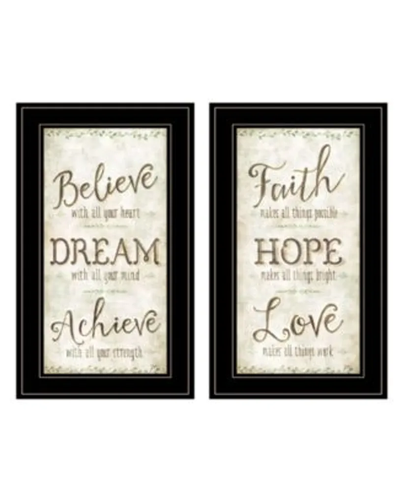 Trendy Decor 4u Faith Believe 2 Piece Vignette By Mollie B Frame Collection