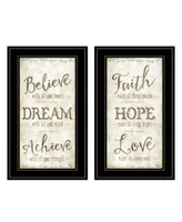 Trendy Decor 4u Faith Believe 2 Piece Vignette By Mollie B Frame Collection