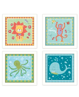 Trendy Decor 4U Children's Room Collection By Annie LaPoint, Printed Wall Art, Ready to hang, White Frame, 28" x 14"