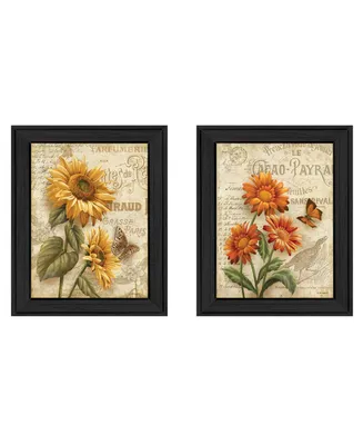 Trendy Decor 4U Flowers Collection By Ed Wargo, Printed Wall Art, Ready to hang, Black Frame, 14" x 18"