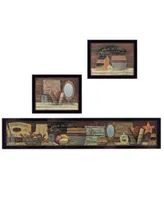 Trendy Decor 4u Country Bath Ii 3 Piece Vignette By Pam Britten Black Frame Collection