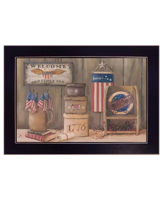 Trendy Decor 4U Sweet Land of Liberty By Pam Britton, Printed Wall Art, Ready to hang, Black Frame, 18" x 14"
