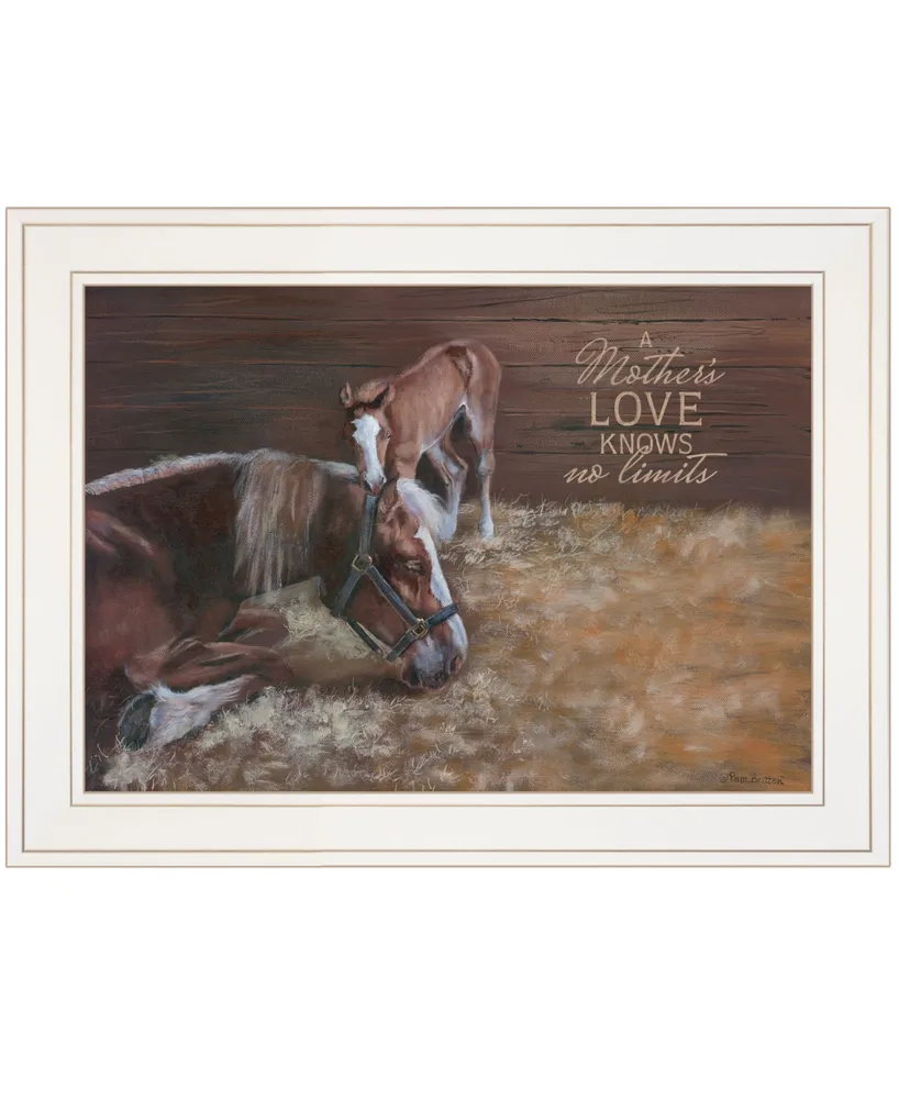 Trendy Decor 4U A Mother Love Horses by Pam Britton, Ready to hang Framed Print, Frame