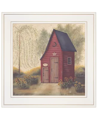 Trendy Decor 4U Folk Art Outhouse Ii by Pam Britton, Ready to hang Framed Print, Frame