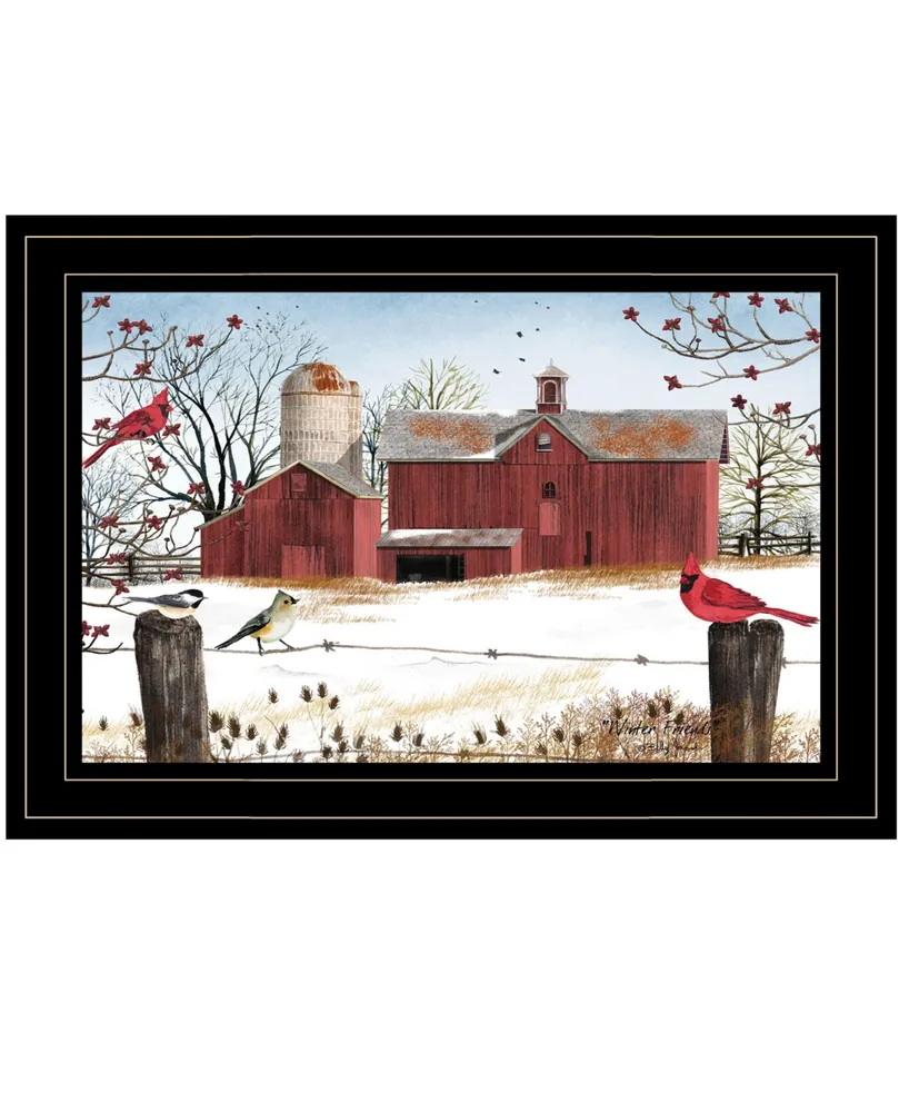 Trendy Decor 4U Winter Days by Billy Jacobs, Ready to hang Framed Print, Black Frame, 15" x 11"