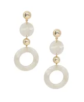 Ettika Soft Focus Resin Circle Drop Earrings