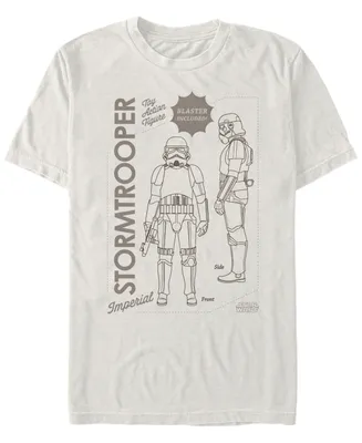 Star Wars Men's Mandalorian Storm Trooper Toy Action Figure T-shirt