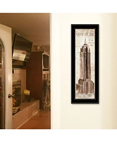 Trendy Decor 4U New York Panel by Cloverfield Co, Ready to hang Framed Print, Black Frame, 8" x 23"