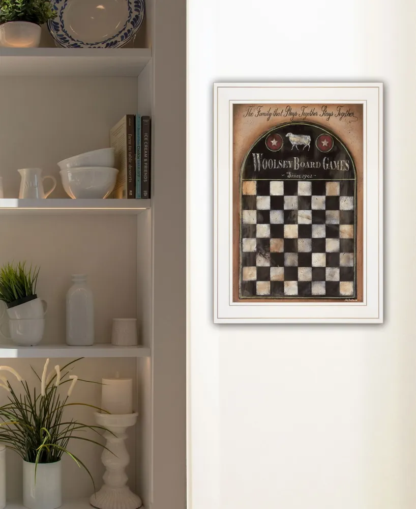 Trendy Decor 4U Woolsey Board Game by Pam Britton, Ready to hang Framed Print, Frame