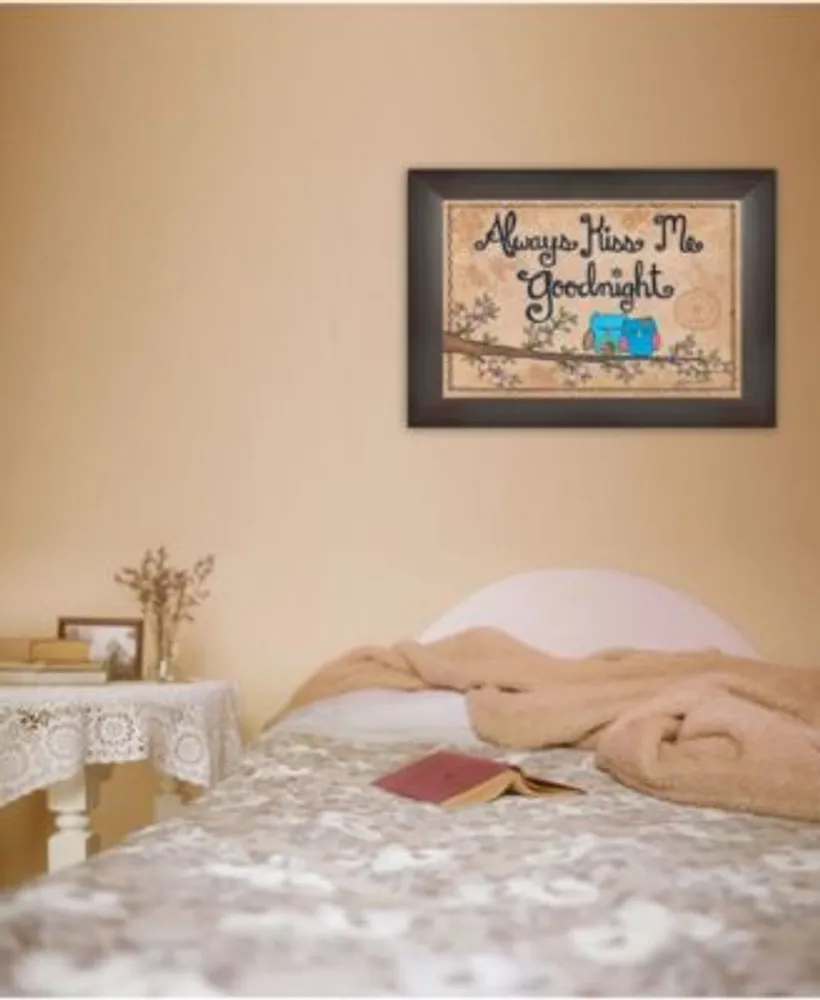 Trendy Decor 4u Always Kiss Me Good Night By Annie Lapoint Printed Wall Art Ready To Hang Frame Collection