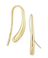 Fluid Teardrop Earrings Set in 14k White or Yellow Gold