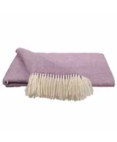 Southampton Home Merino Wool Herringbone Throw - Silver