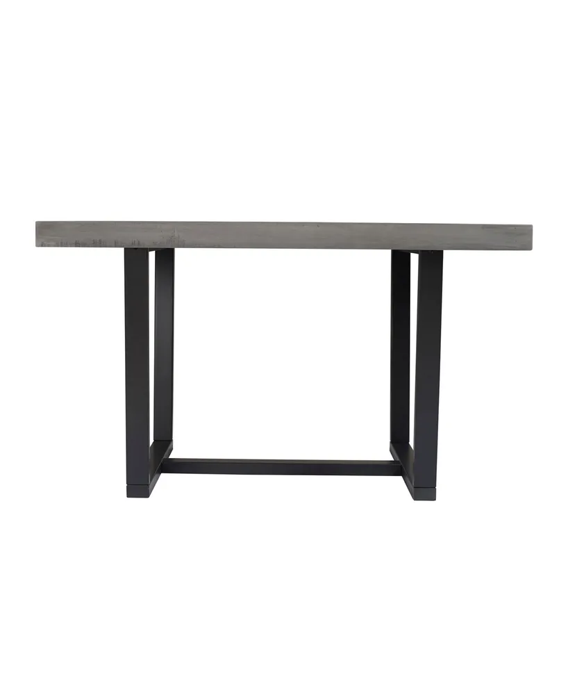 Walker Edison Distressed Solid Wood Dining Table