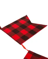 Glitzhome 8.75' L Merry Christmas Plaid Banner Garland