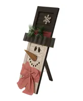 Glitzhome 21.85" H Wooden Snowman Shutter Wall Decor