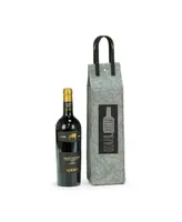 Bey-Berk Uncork Unwind Felt Wine Tote with Accents