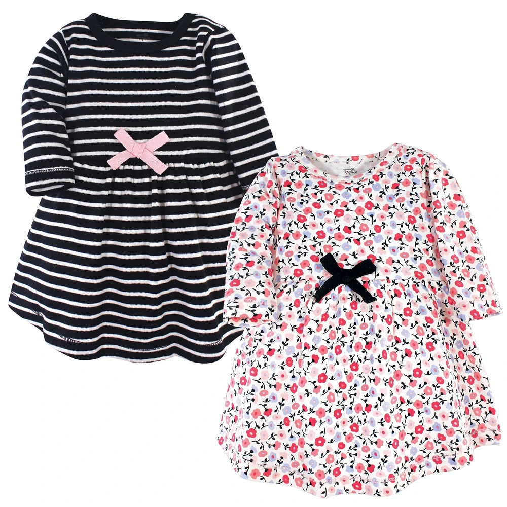 Touched by Nature Baby Girls Organic Cotton Long-Sleeve Dresses