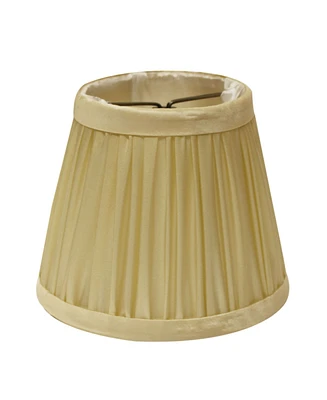 Cloth&Wire Slant Pencil Pleat Chandelier Lampshade with Bulb Clip